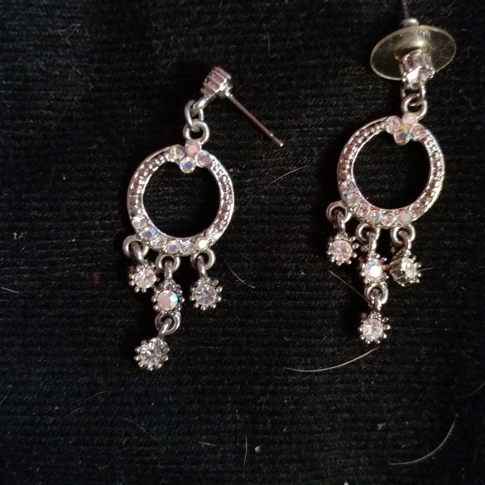 Dangly Stud Rhinestone Earrings